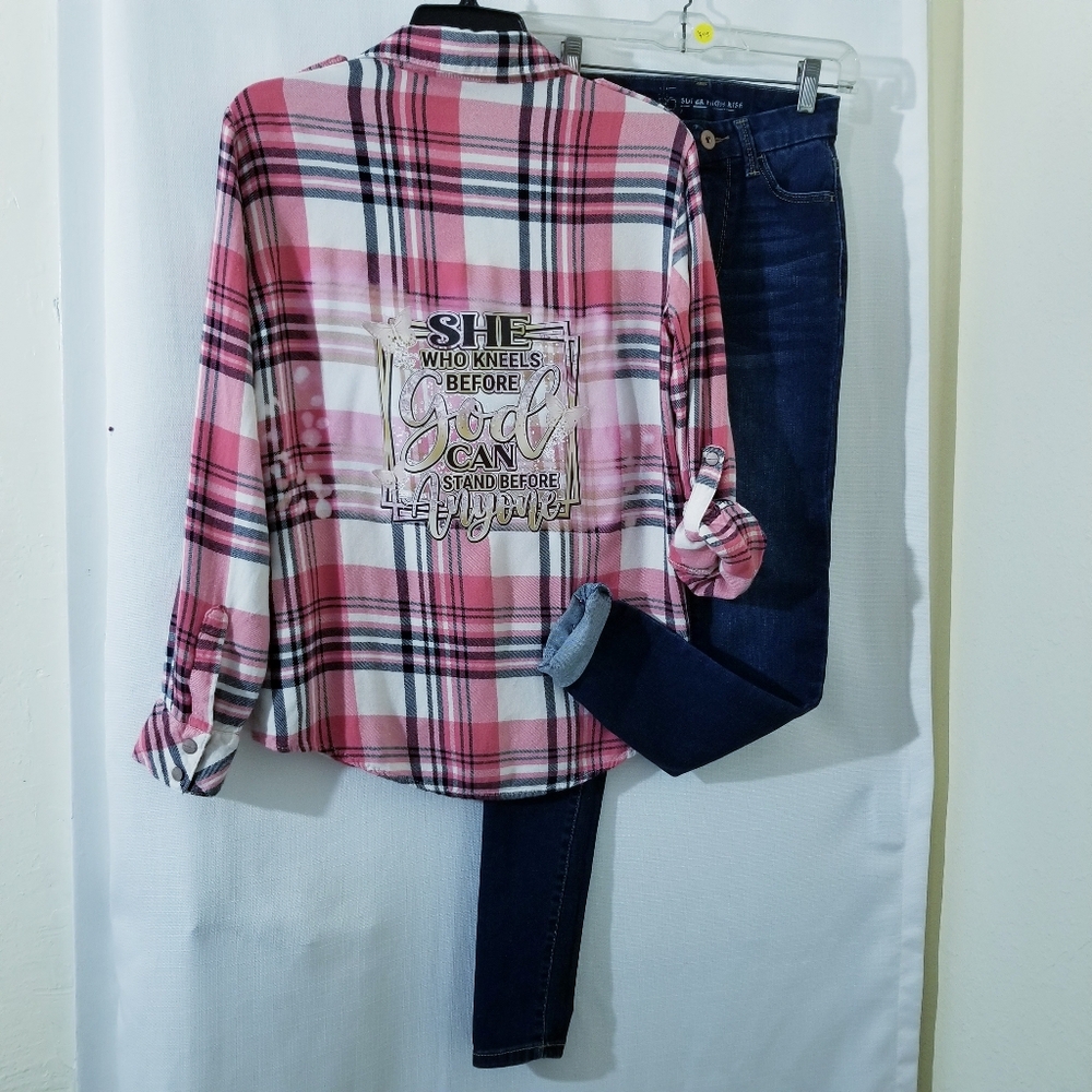 Upcycled flannel,  Sharing Your Faith.